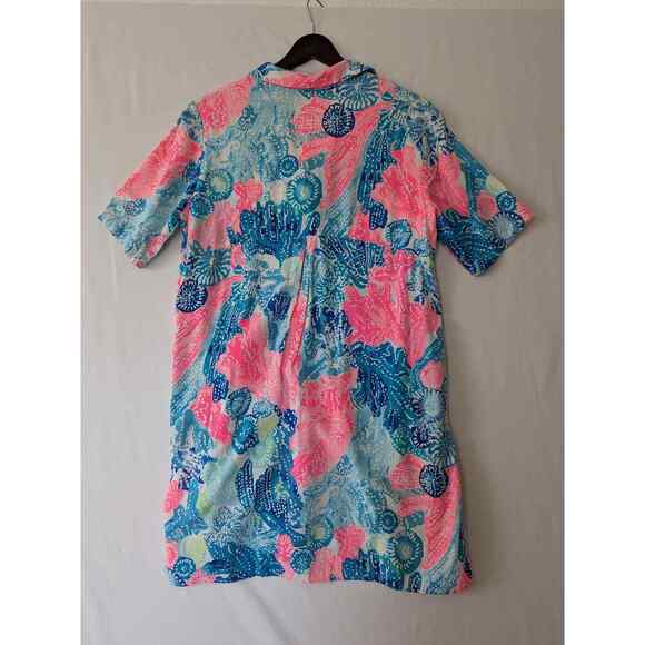 Lilly Pulitzer Lillith Tunic Dress Boho Batik with Pockets - Picture 6 of 11